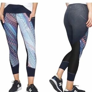 Athleta Mosaic Relay 2.0 Capri Leggings Size Small